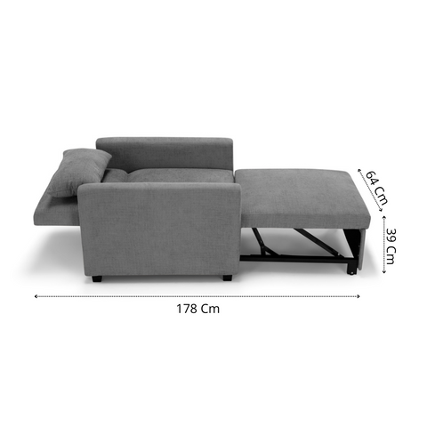 Poltrona letto Amalfi con 1 cuscino