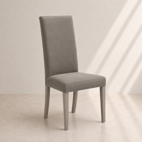 Sedia imbottita EDI NEW per sala da pranzo in tessuto effetto camosciato Design moderno