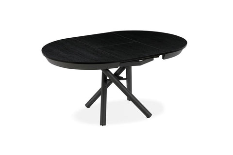 Tavolo rotondo trasformabile in ellittico ELIO 105 estensibile centralmente e regolabile in altezza