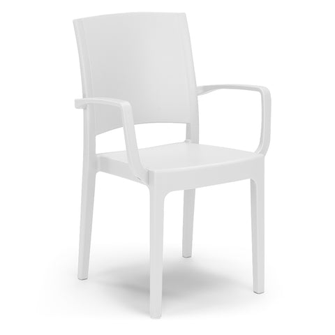 Sedia in polipropilene Flora con braccioli impilabile Design moderno da Interno/Esterno