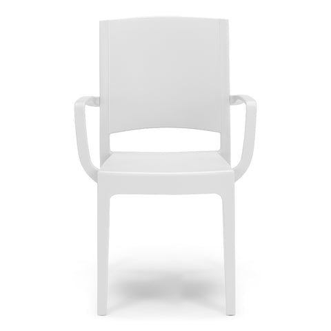 Sedia in polipropilene Flora con braccioli impilabile Design moderno da Interno/Esterno