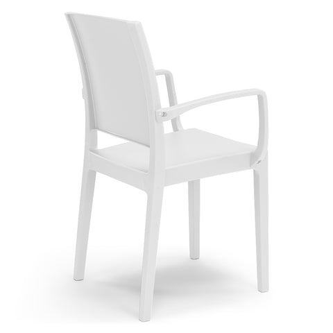 Sedia in polipropilene Flora con braccioli impilabile Design moderno da Interno/Esterno