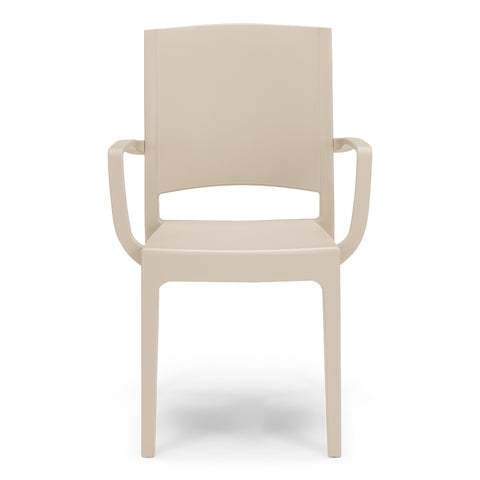 Sedia in polipropilene Flora con braccioli impilabile Design moderno da Interno/Esterno