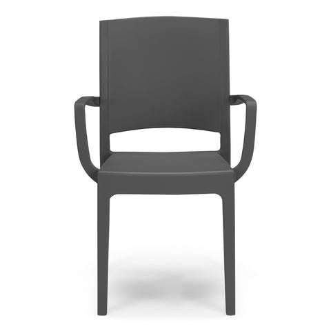 Sedia in polipropilene Flora con braccioli impilabile Design moderno da Interno/Esterno