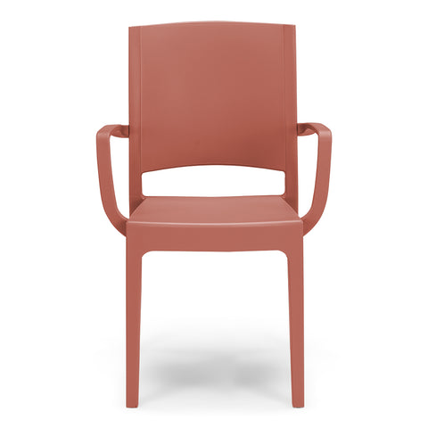 Sedia in polipropilene Flora con braccioli impilabile Design moderno da Interno/Esterno
