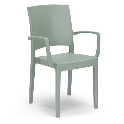 Sedia in polipropilene Flora con braccioli impilabile Design moderno da Interno/Esterno