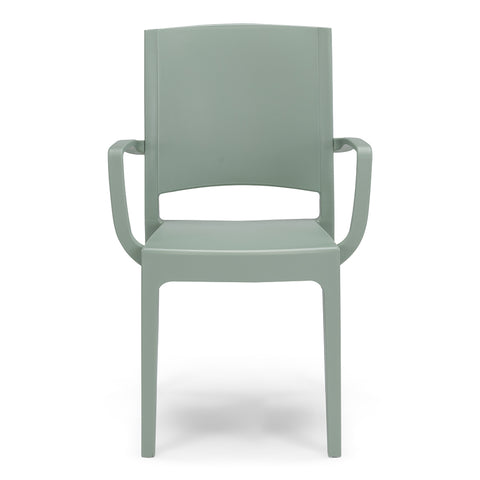 Sedia in polipropilene Flora con braccioli impilabile Design moderno da Interno/Esterno