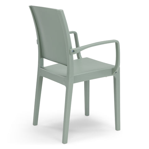 Sedia in polipropilene Flora con braccioli impilabile Design moderno da Interno/Esterno