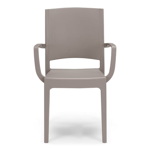 Sedia in polipropilene Flora con braccioli impilabile Design moderno da Interno/Esterno