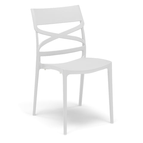 Sedia in polipropilene Flow impilabile Design moderno da Interno/Esterno