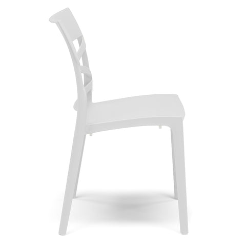 Sedia in polipropilene Flow impilabile Design moderno da Interno/Esterno