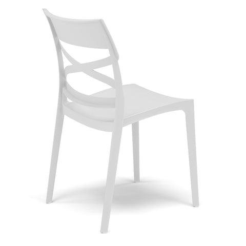 Sedia in polipropilene Flow impilabile Design moderno da Interno/Esterno
