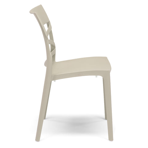 Sedia in polipropilene Flow impilabile Design moderno da Interno/Esterno