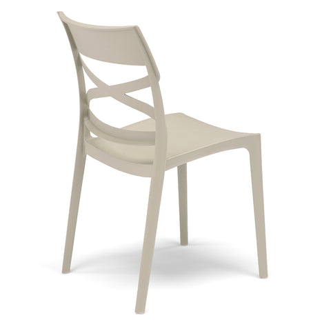 Sedia in polipropilene Flow impilabile Design moderno da Interno/Esterno