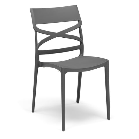 Sedia in polipropilene Flow impilabile Design moderno da Interno/Esterno