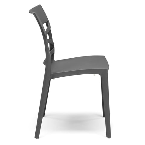 Sedia in polipropilene Flow impilabile Design moderno da Interno/Esterno