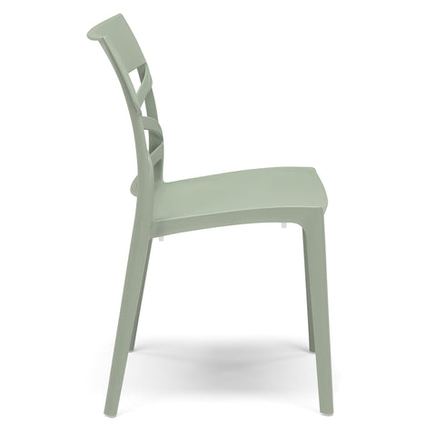 Sedia in polipropilene Flow impilabile Design moderno da Interno/Esterno