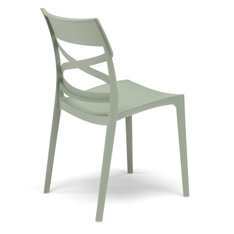 Sedia in polipropilene Flow impilabile Design moderno da Interno/Esterno