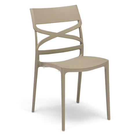 Sedia in polipropilene Flow impilabile Design moderno da Interno/Esterno