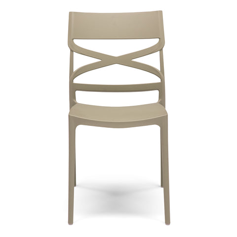 Sedia in polipropilene Flow impilabile Design moderno da Interno/Esterno