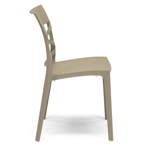 Sedia in polipropilene Flow impilabile Design moderno da Interno/Esterno