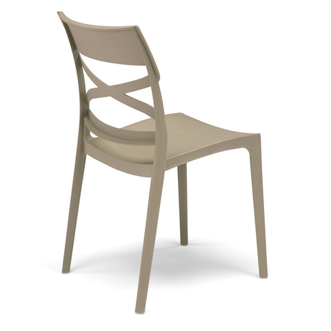 Sedia in polipropilene Flow impilabile Design moderno da Interno/Esterno