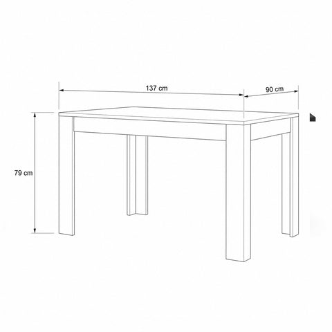 Tavolo linea FREEDOM allungabile lateralmente da 137 a 185 cm