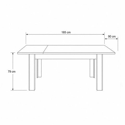 Tavolo linea FREEDOM allungabile lateralmente da 137 a 185 cm
