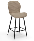 Sgabello imbottito con gambe in metallo