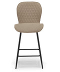 Sgabello imbottito con gambe in metallo