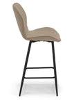 Sgabello imbottito con gambe in metallo