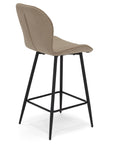 Sgabello imbottito con gambe in metallo