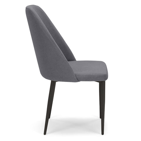 Sedia imbottita GIOVE per sala da pranzo con gambe in metallo design moderno