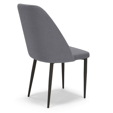 Sedia imbottita GIOVE per sala da pranzo con gambe in metallo design moderno