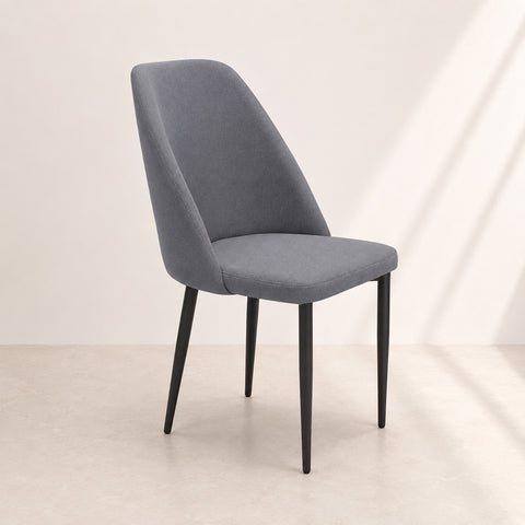 Sedia imbottita GIOVE per sala da pranzo con gambe in metallo design moderno