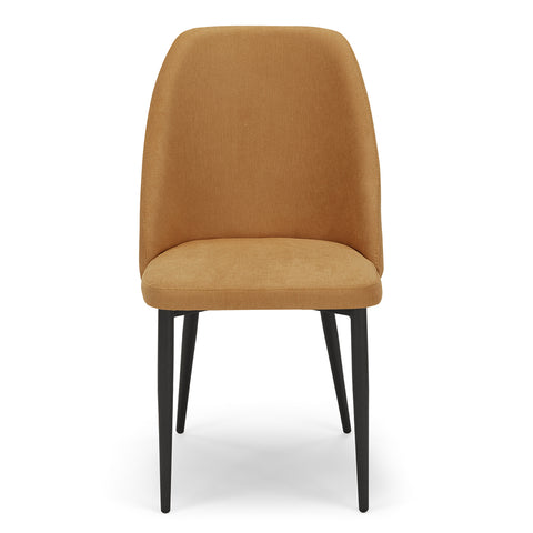 Sedia imbottita GIOVE per sala da pranzo con gambe in metallo design moderno