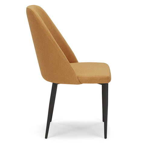 Sedia imbottita GIOVE per sala da pranzo con gambe in metallo design moderno