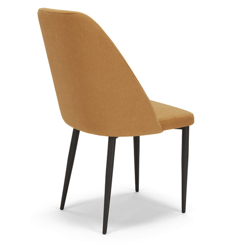 Sedia imbottita GIOVE per sala da pranzo con gambe in metallo design moderno