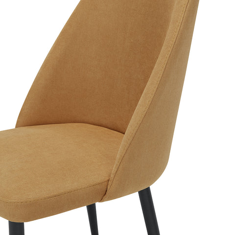 Sedia imbottita GIOVE per sala da pranzo con gambe in metallo design moderno