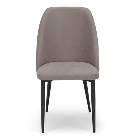 Sedia imbottita GIOVE per sala da pranzo con gambe in metallo design moderno