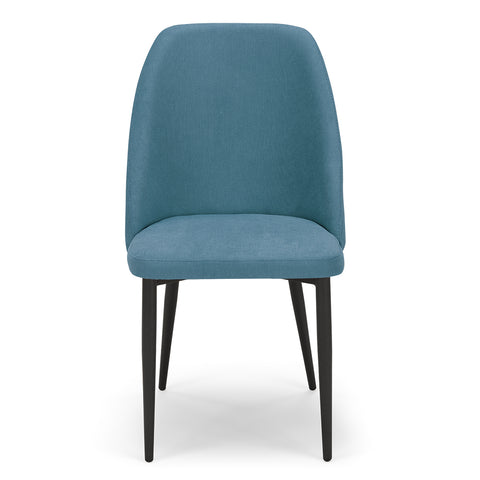 Sedia imbottita GIOVE per sala da pranzo con gambe in metallo design moderno