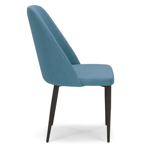 Sedia imbottita GIOVE per sala da pranzo con gambe in metallo design moderno