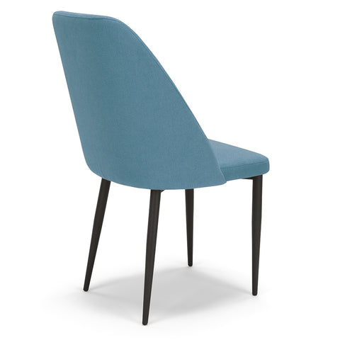 Sedia imbottita GIOVE per sala da pranzo con gambe in metallo design moderno