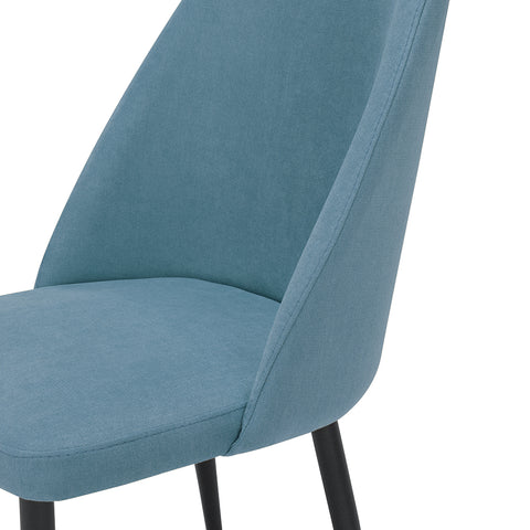 Sedia imbottita GIOVE per sala da pranzo con gambe in metallo design moderno