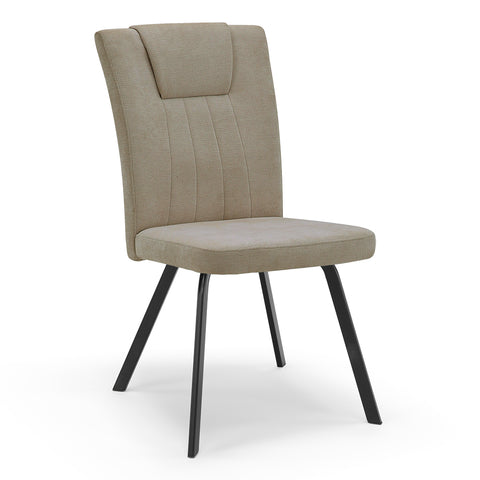Sedia in imbottita GRETA design moderno per sala da pranzo tessuto idrorepellente