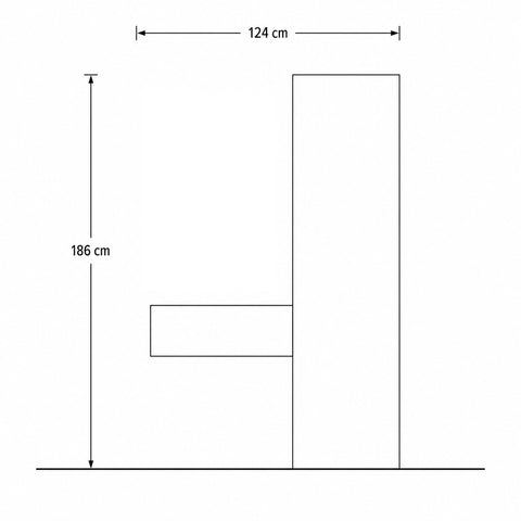 Composizione ingresso INFINITY 144 con colonna e mobile sospeso