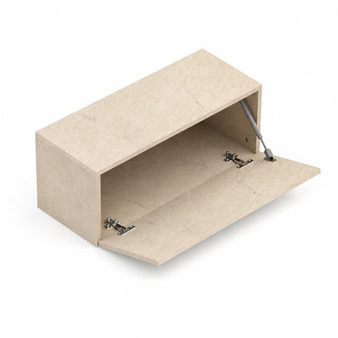 Composizione ingresso INFINITY 284 con pannello dogato, panca e cubi contenitori