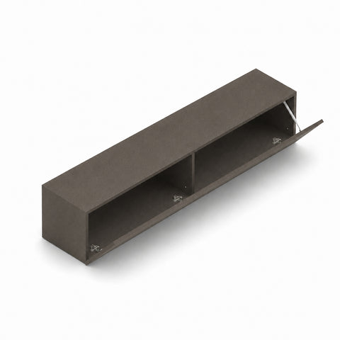 Composizione ingresso INFINITY 297 con pannelli dogati, mobile a ribalta e panca a 2 ante