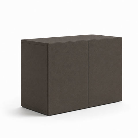 Composizione ingresso INFINITY 297 con pannelli dogati, mobile a ribalta e panca a 2 ante