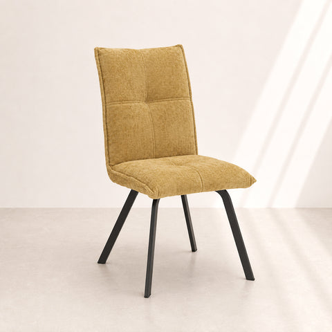 Sedia imbottita LETIZIA per sala da pranzo in tessuto spesso tridimensionale design moderno